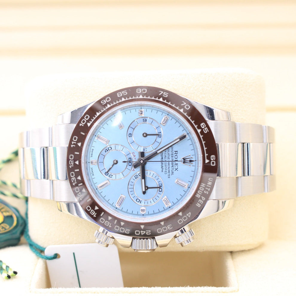 Rolex Daytona Platinum 116506 Oyster Bracelet Blue Dial Platinum 2021 Pristine Condition Ceramic Bezel 40 Mm Mechanical Watch - product image from Imperi...