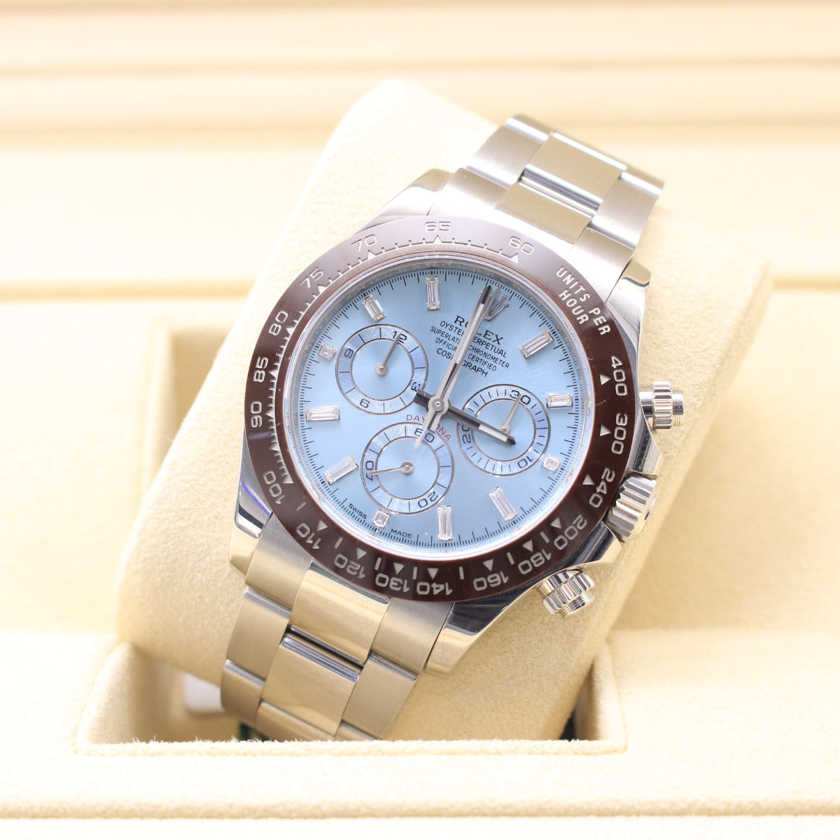 Rolex Daytona 116506 Platinum Baguette Diamond 2021