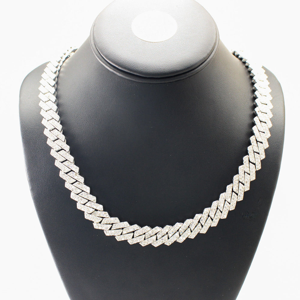 Custom Cuban Diamond Chain White Gold