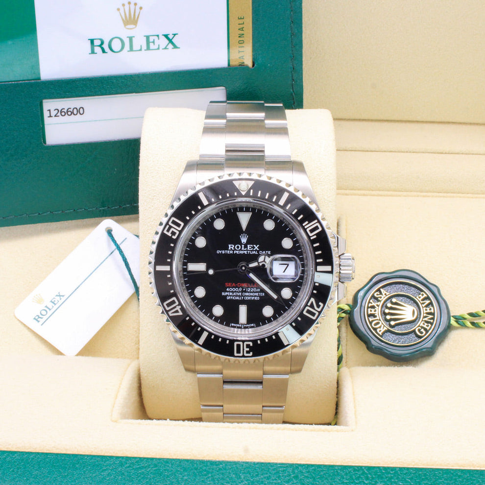 Rolex Sea Dweller 126600 Oyster Bracelet Black Dial Stainless Steel 2020 Unworn Condition Fixed 44 Mm Mechanical Watch - product image from Imperia...
