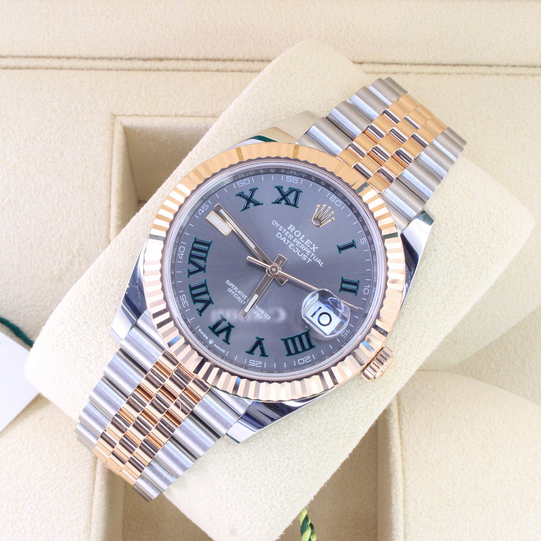 Rolex DateJust 41 126331 Bi - Metal Wimbledon Roman Dial 2023