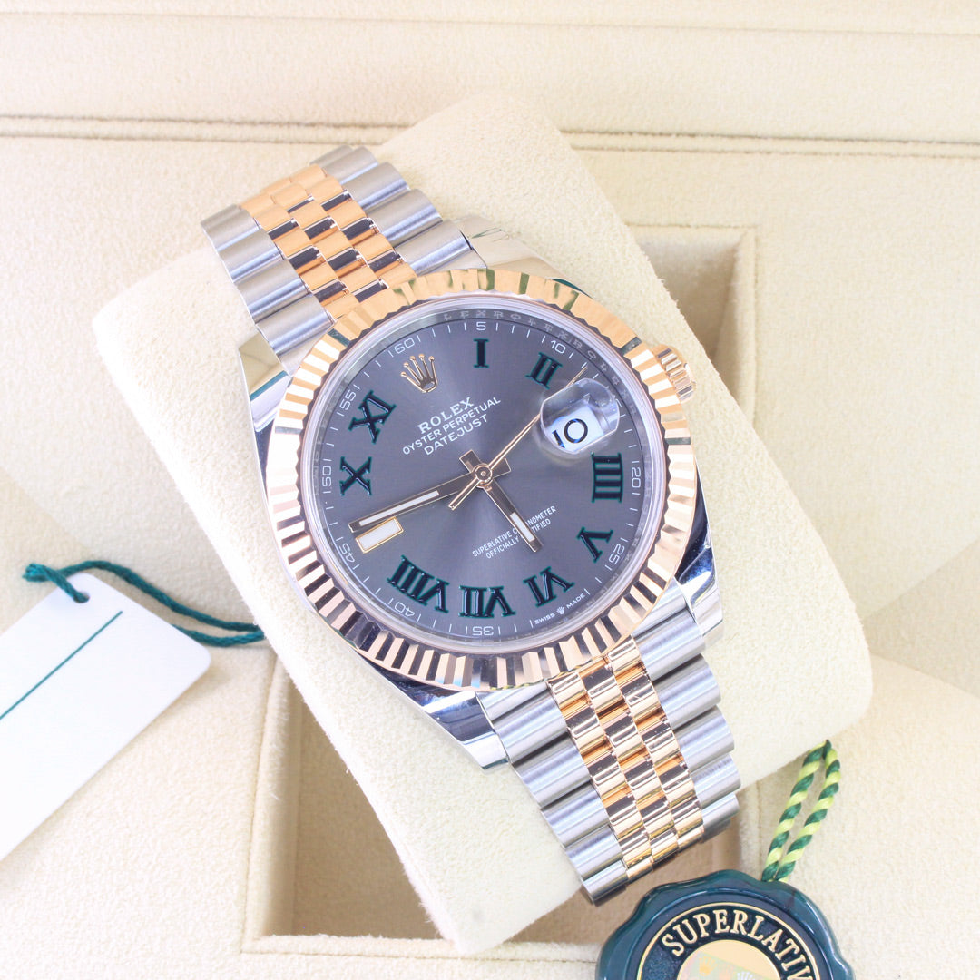 Rolex Datejust 41 126331 Everose Gold Wimbledon Roman Dial 2023