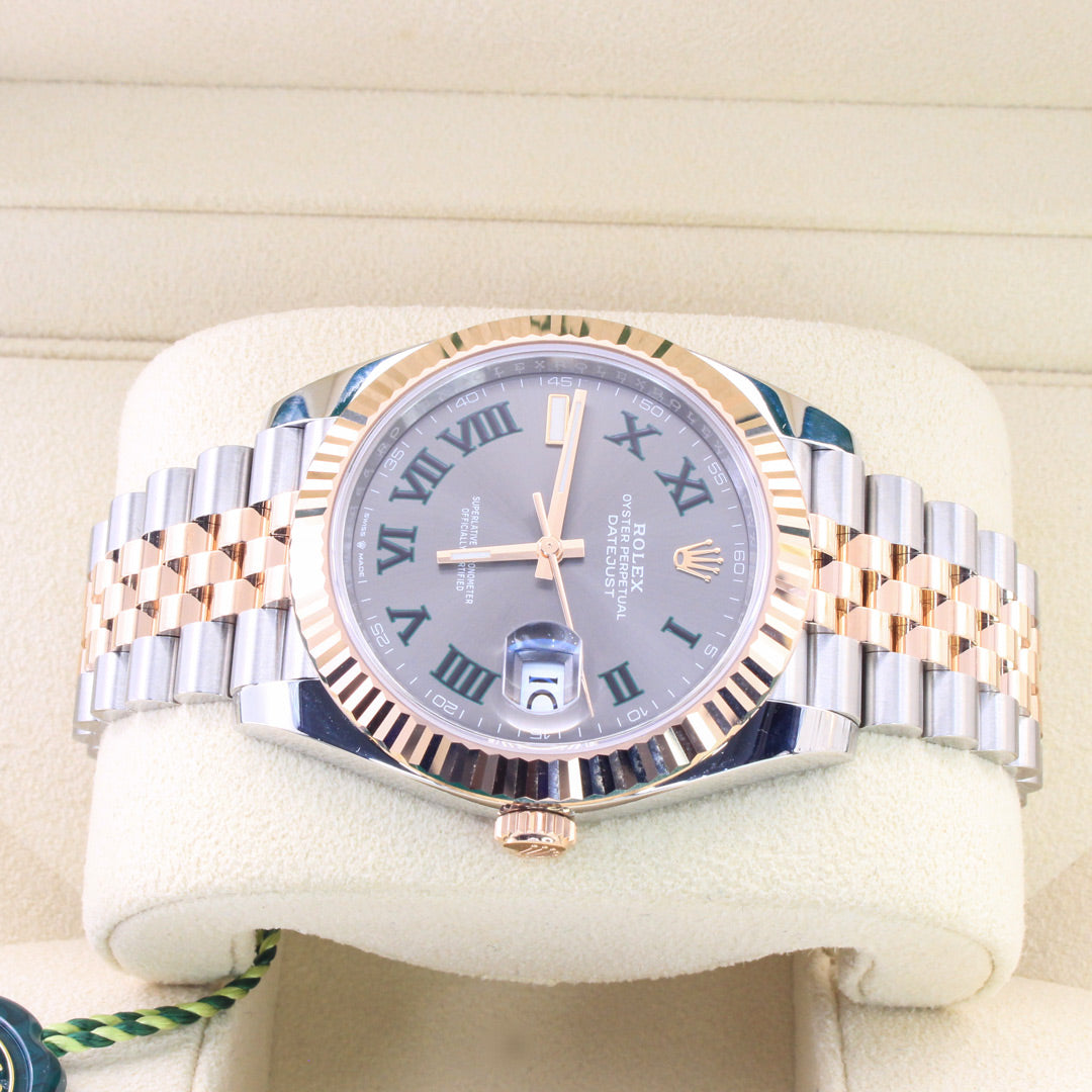 Rolex DateJust 41 126331 Bi - Metal Wimbledon Roman Dial 2023