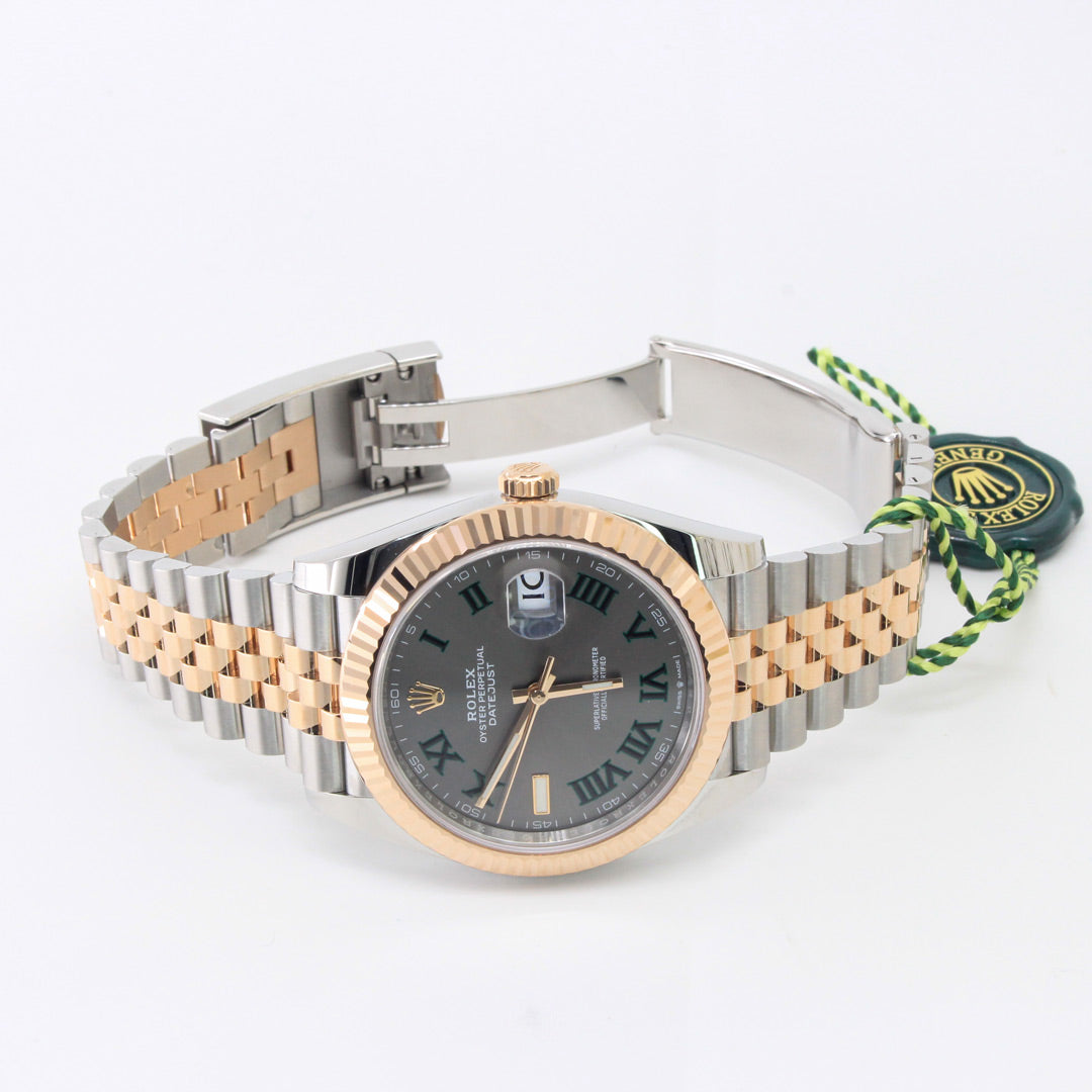 Rolex DateJust 41 126331 Bi - Metal Wimbledon Roman Dial 2023