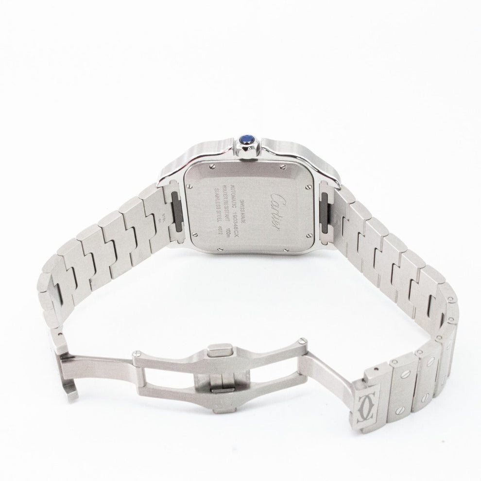 nan cartier de santos wssa0030 large blue dial interchangeable leather strap - product image from Imperial Time UK Ltd