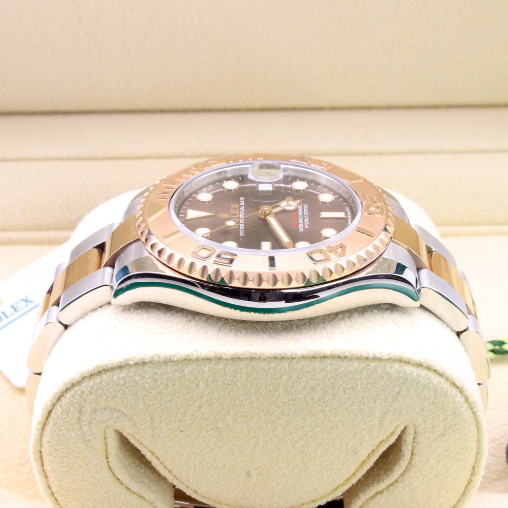 Rolex Yacht-master 37 268621 Oyster Bracelet Brown Dial Metal Pristine Condition Bidirectional Rotating 37 Mm Mechanical Watch - product image from...
