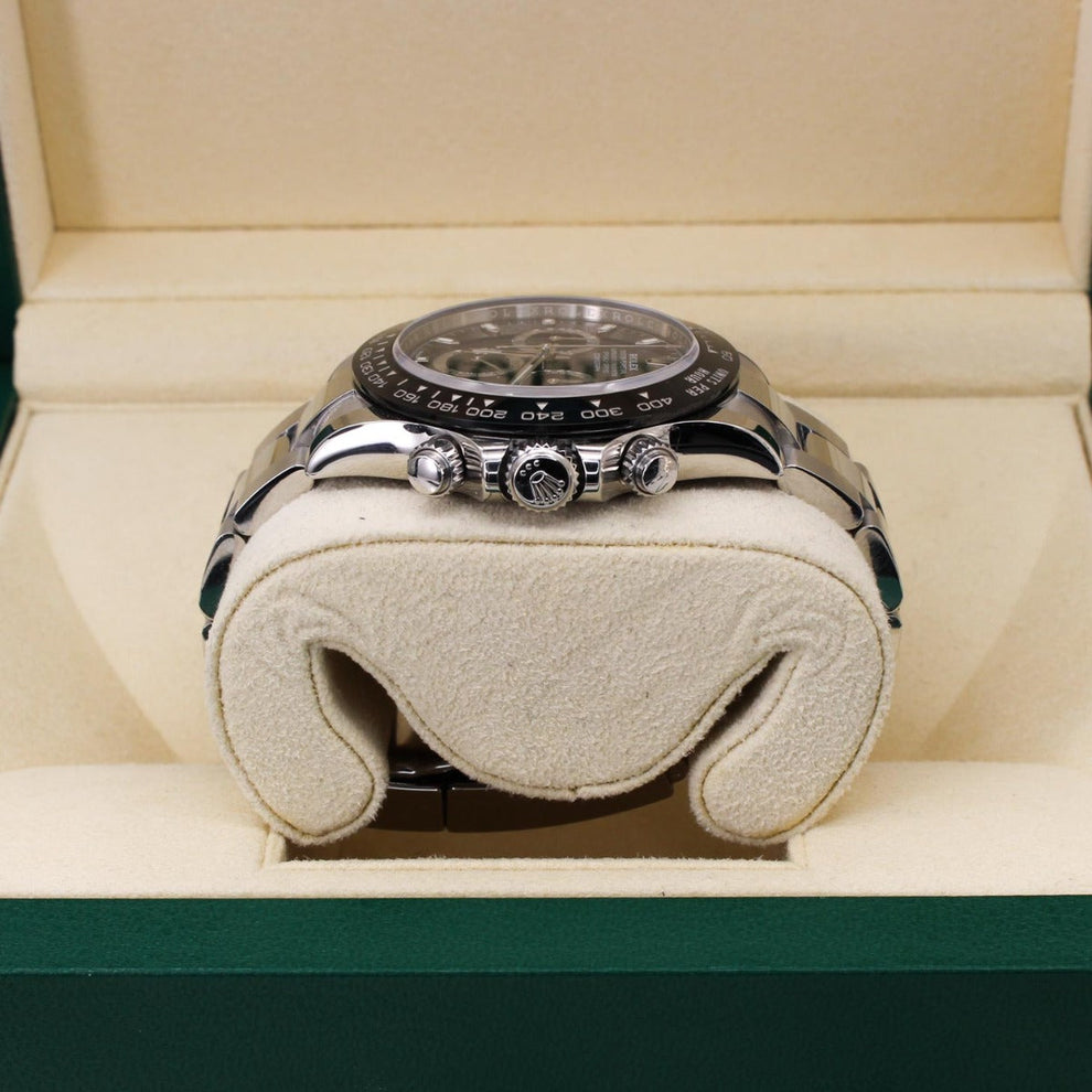 Rolex Daytona 116500ln 2021 Oyster Bracelet Black Dial White Gold 2021 Pristine Condition Fluted Bezel 40 Mm Mechanical Watch - product image from Imperi...