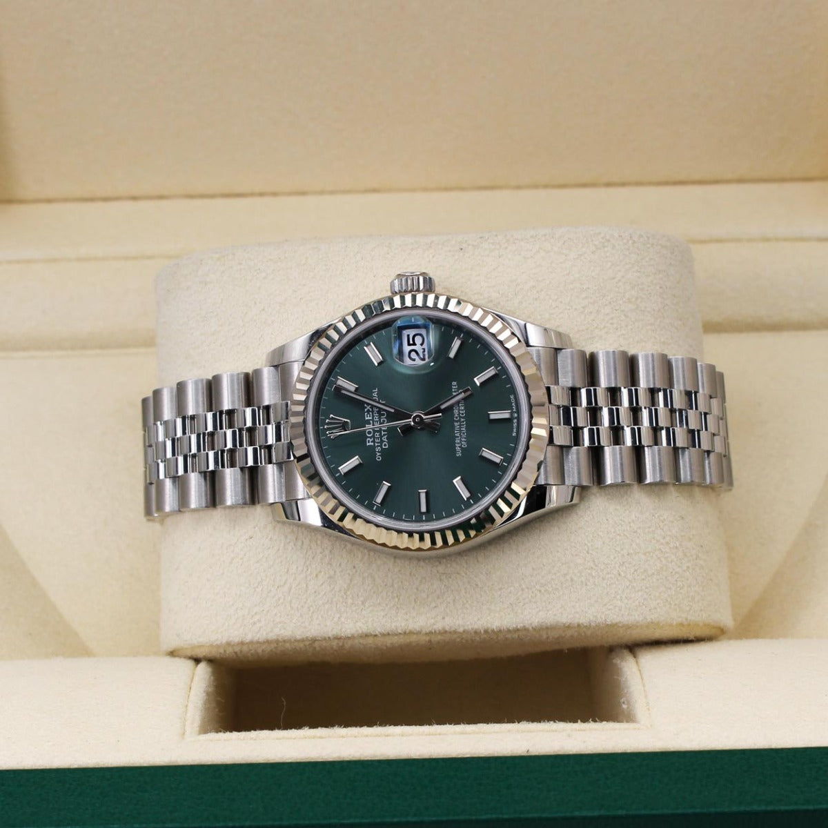 Rolex DateJust 31 278274 Mint Green Dial Jubilee Bracelet 2023