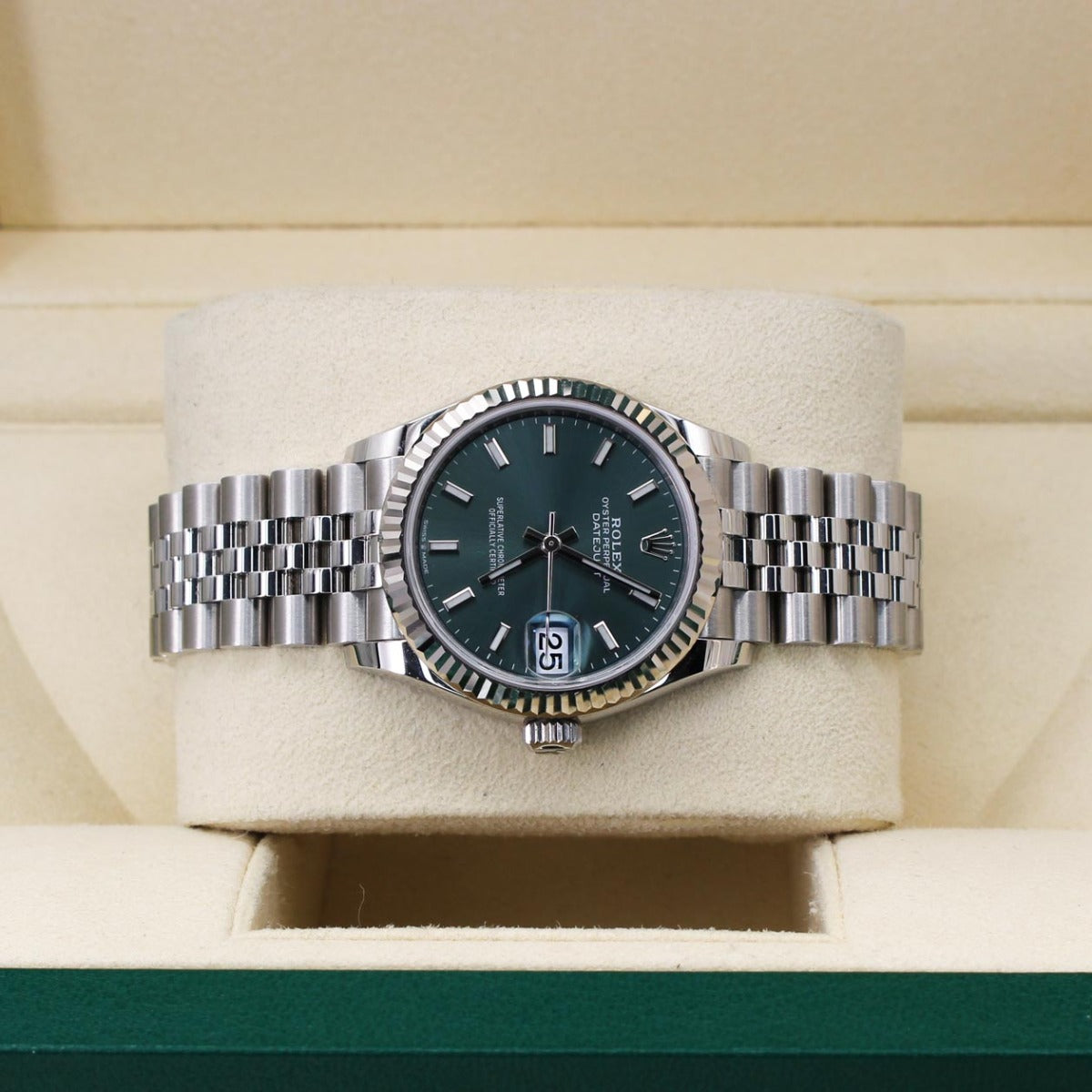 Rolex DateJust 31 278274 Mint Green Dial Jubilee Bracelet 2023