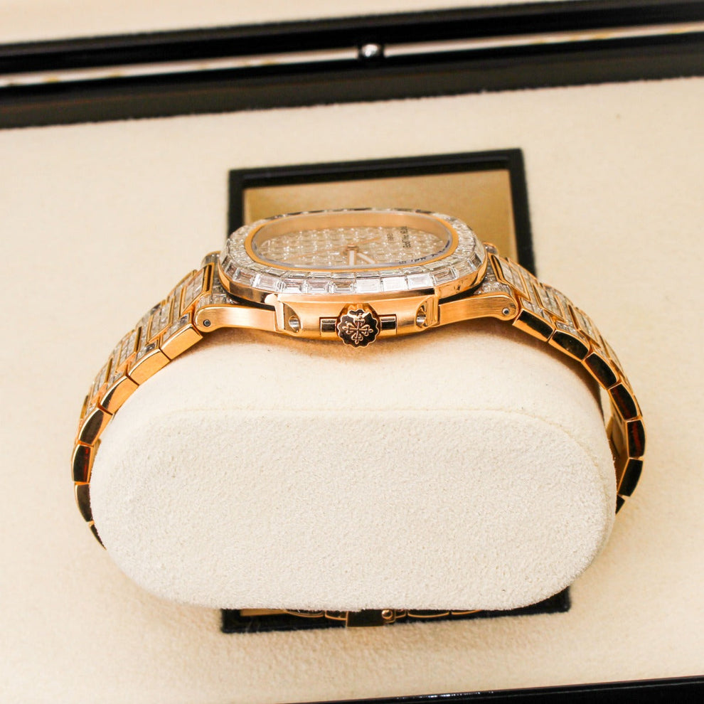 nan patek philippe nautilus 5711 1r diamond baguette 18k rose gold - product image from Imperial Time UK Ltd
