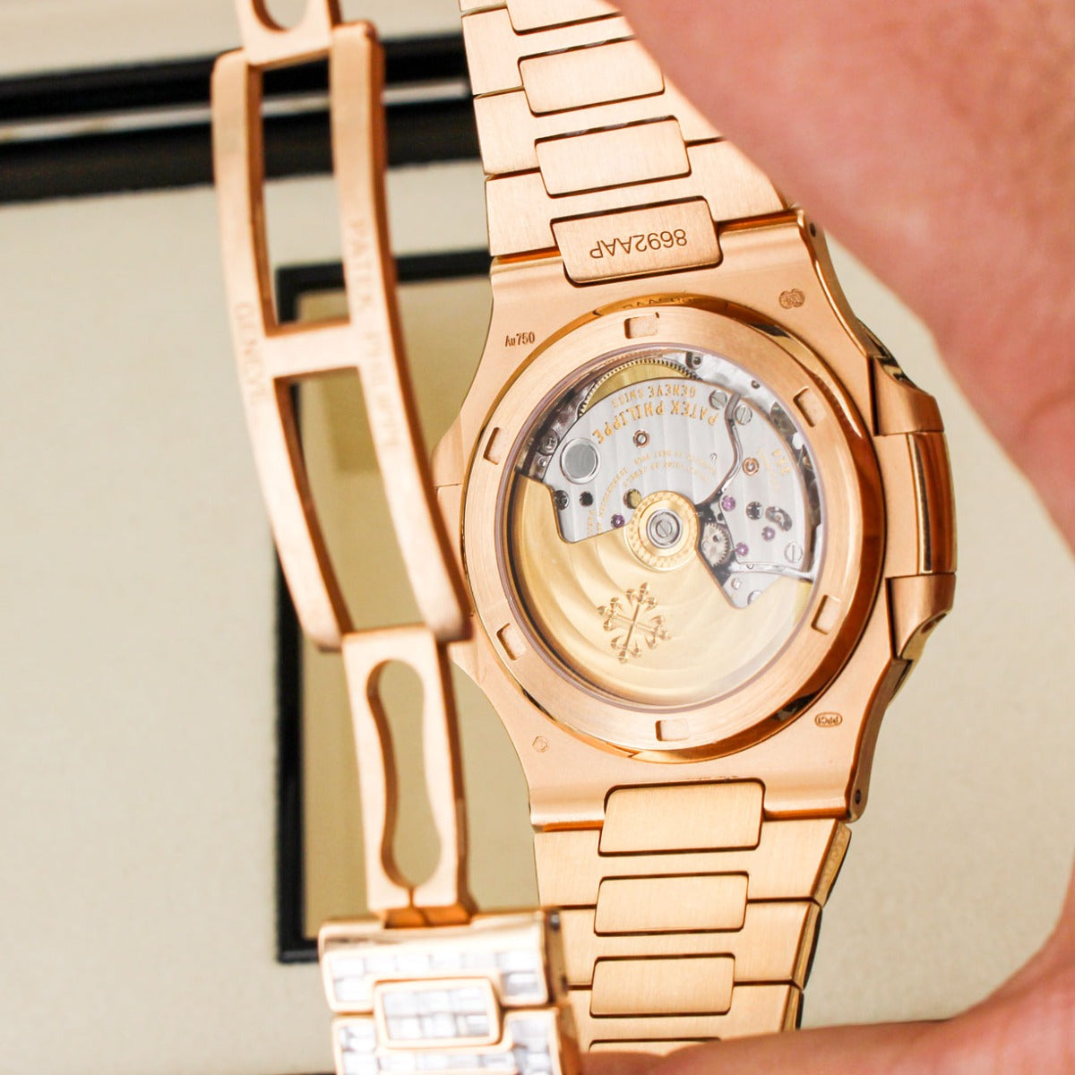 Patek Philippe Nautilus 5711-1R Diamond Baguette 18K Rose Gold