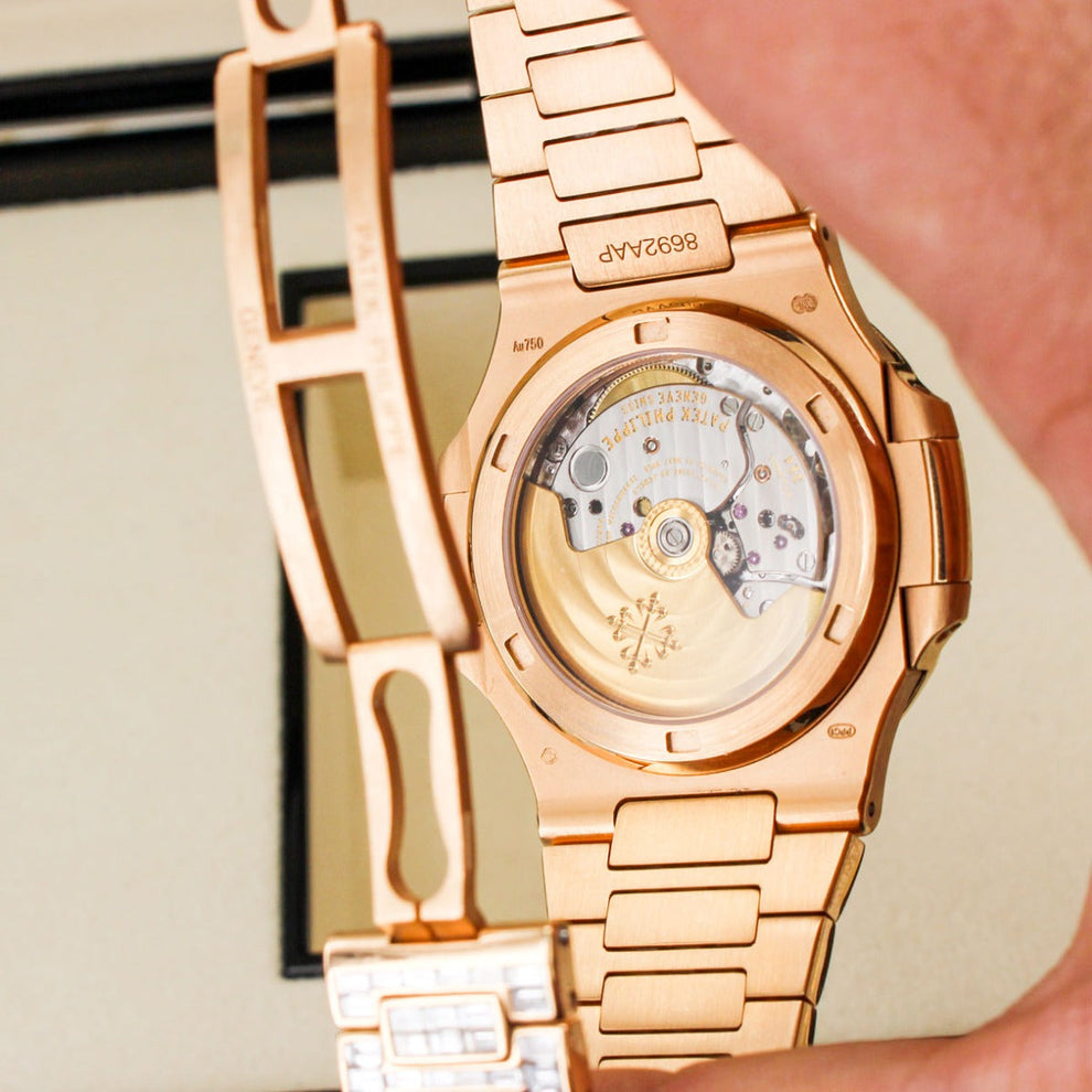 nan patek philippe nautilus 5711 1r diamond baguette 18k rose gold - product image from Imperial Time UK Ltd