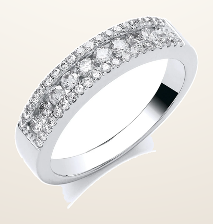IT_ROLE:detail_crop | 18ct white Gold 0.50ct GH-SI Diamond Half Eternity Ring