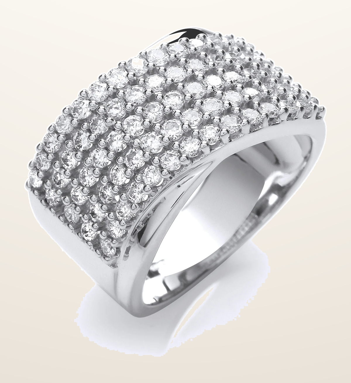 IT_ROLE:detail_crop | 18ct White Gold 1.00ctw Diamond Half Eternity Ring