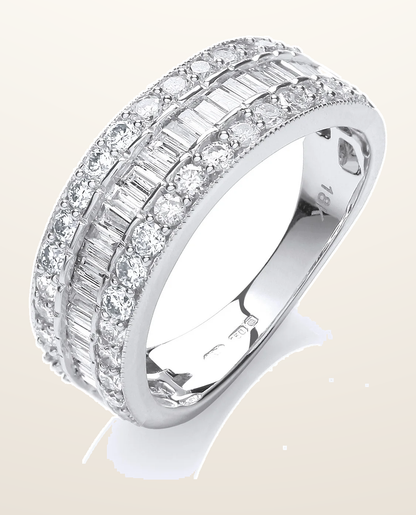 IT_ROLE:detail_crop | 18ct White Gold D.1.00ctw Diamond Half Eternity Ring