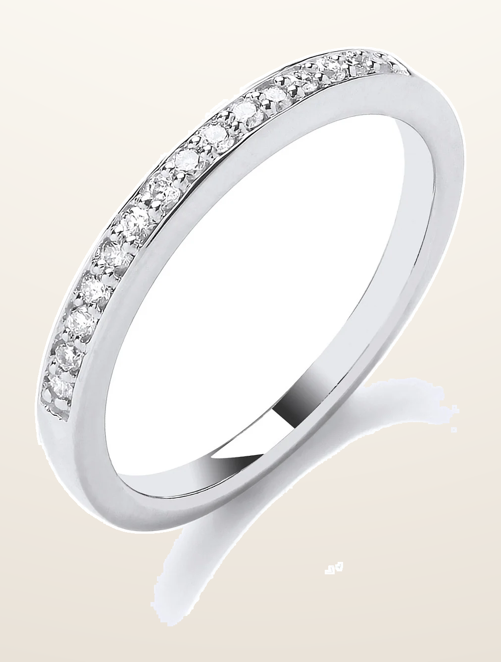IT_ROLE:detail_crop | 18ct White Gold 0.14ct Half Eternity Ring