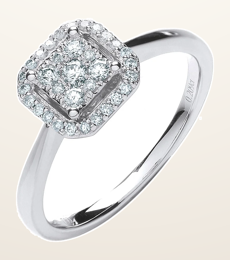IT_ROLE:detail_crop | 18ct White Gold 0.20ct Diamond Dress Ring