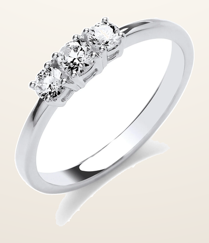 IT_ROLE:detail_crop | 18ct White Gold 0.33ct Diamond Trilogy Ring