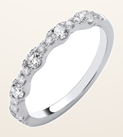 IT_ROLE:detail_crop | 18ct White Gold 0.40ctw Half Eternity Ring
