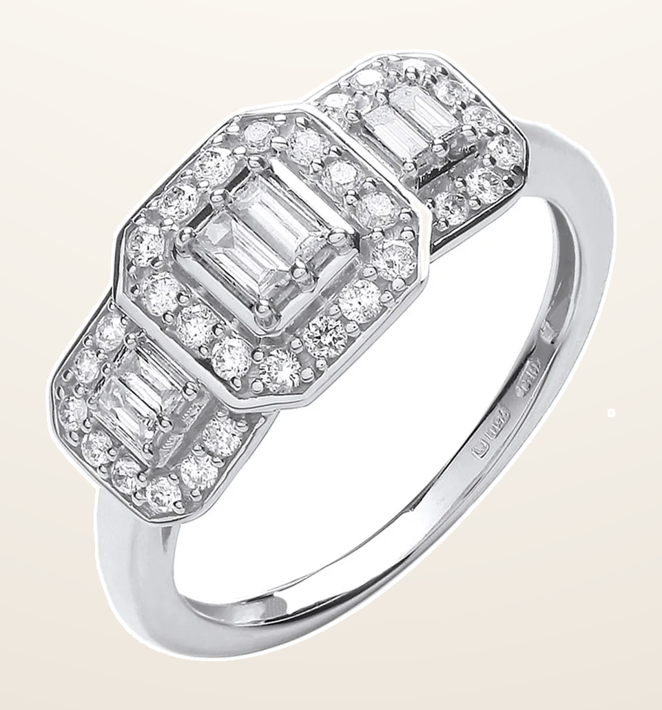 IT_ROLE:detail_crop | 18ct White Gold 0.50ct Diamond Dress Ring