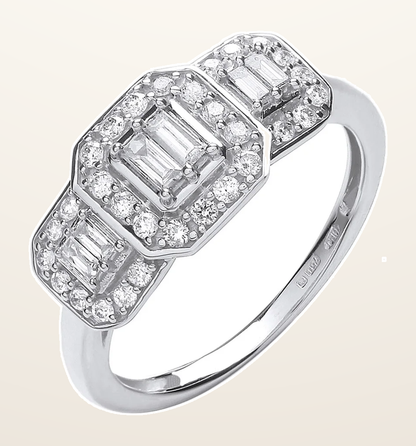 IT_ROLE:detail_crop | 18ct White Gold 0.50ct Diamond Dress Ring