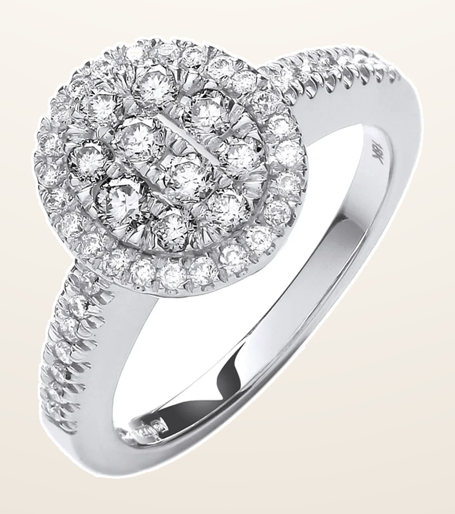 IT_ROLE:detail_crop | 18ct White Gold 0.50ct Diamond Dress Ring