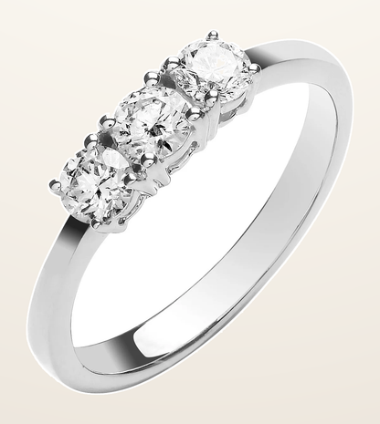 IT_ROLE:detail_crop | 18ct White Gold 0.50ct Diamond Trilogy Ring