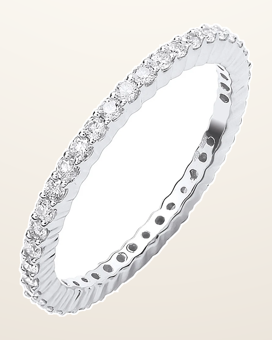 IT_ROLE:detail_crop | 18ct White Gold 0.50ct Full Diamond Eternity Ring