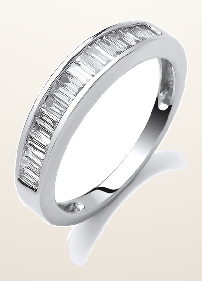 IT_ROLE:detail_crop | 18ct White Gold 0.50ctw Baguette Cut Diamond Eternity Ring