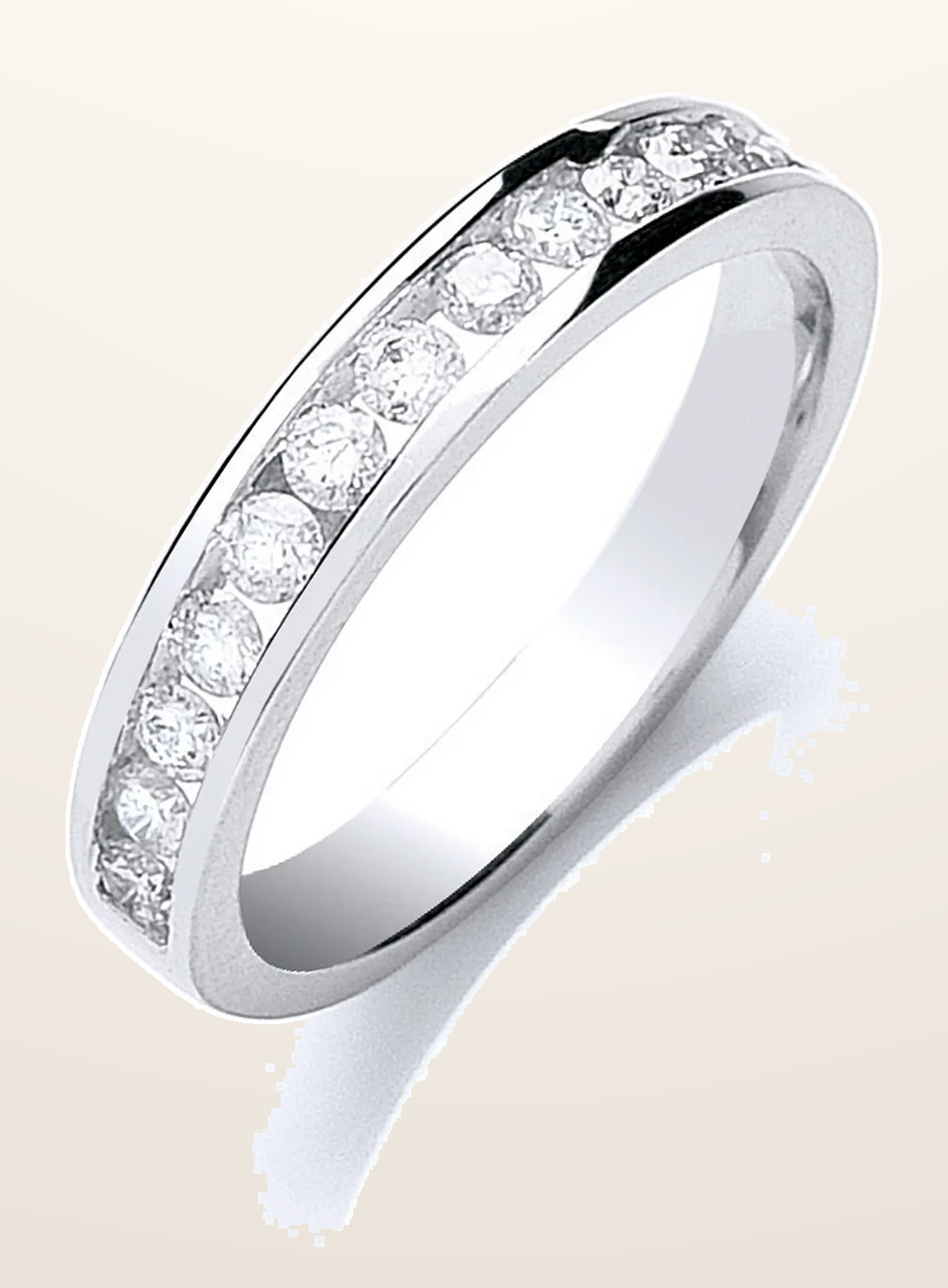 IT_ROLE:detail_crop | 18ct White Gold 0.50ctw Half Eternity Ring