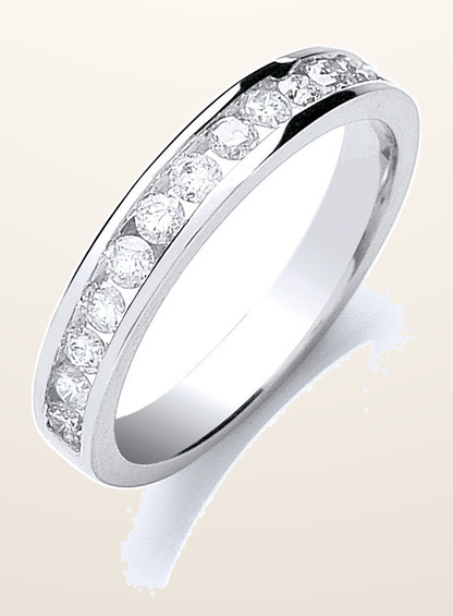 IT_ROLE:detail_crop | 18ct White Gold 0.50ctw Half Eternity Ring