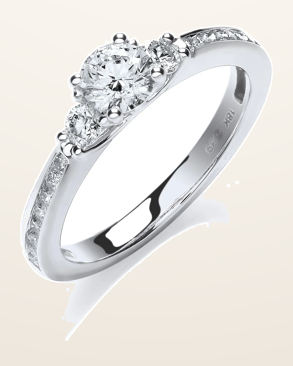 IT_ROLE:detail_crop | 18ct White Gold 0.70ct Fancy Trilogy Ring