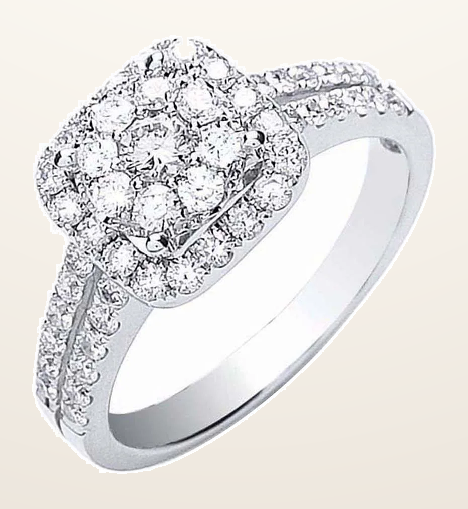 IT_ROLE:detail_crop | 18ct White Gold 0.90ct Fancy Diamond Ring