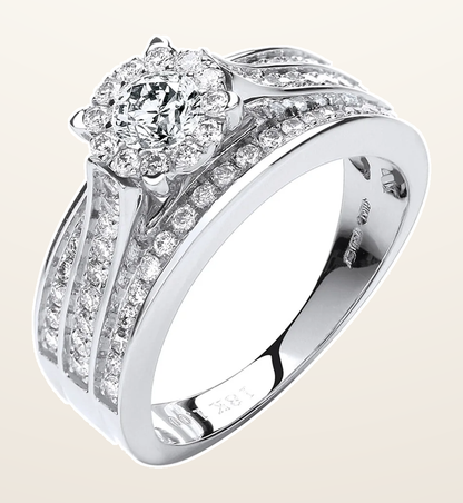 IT_ROLE:detail_crop | 18ct White Gold 1.00ct Diamond Dress Ring