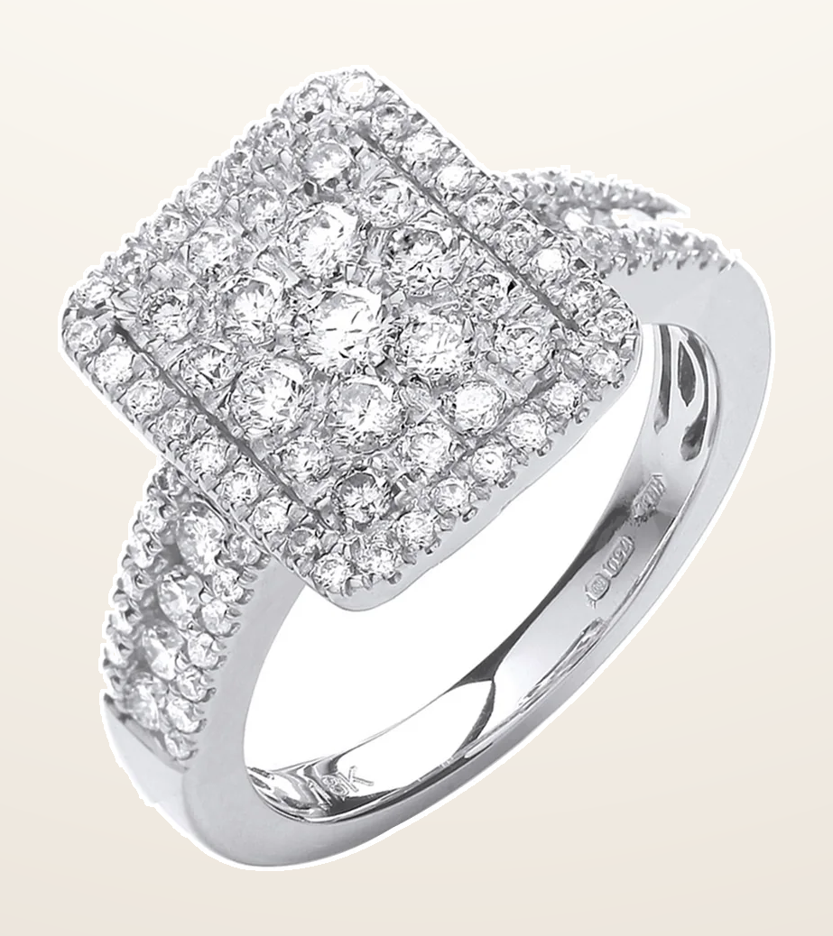 IT_ROLE:detail_crop | 18ct White Gold 1.00ct Diamond Dress Ring