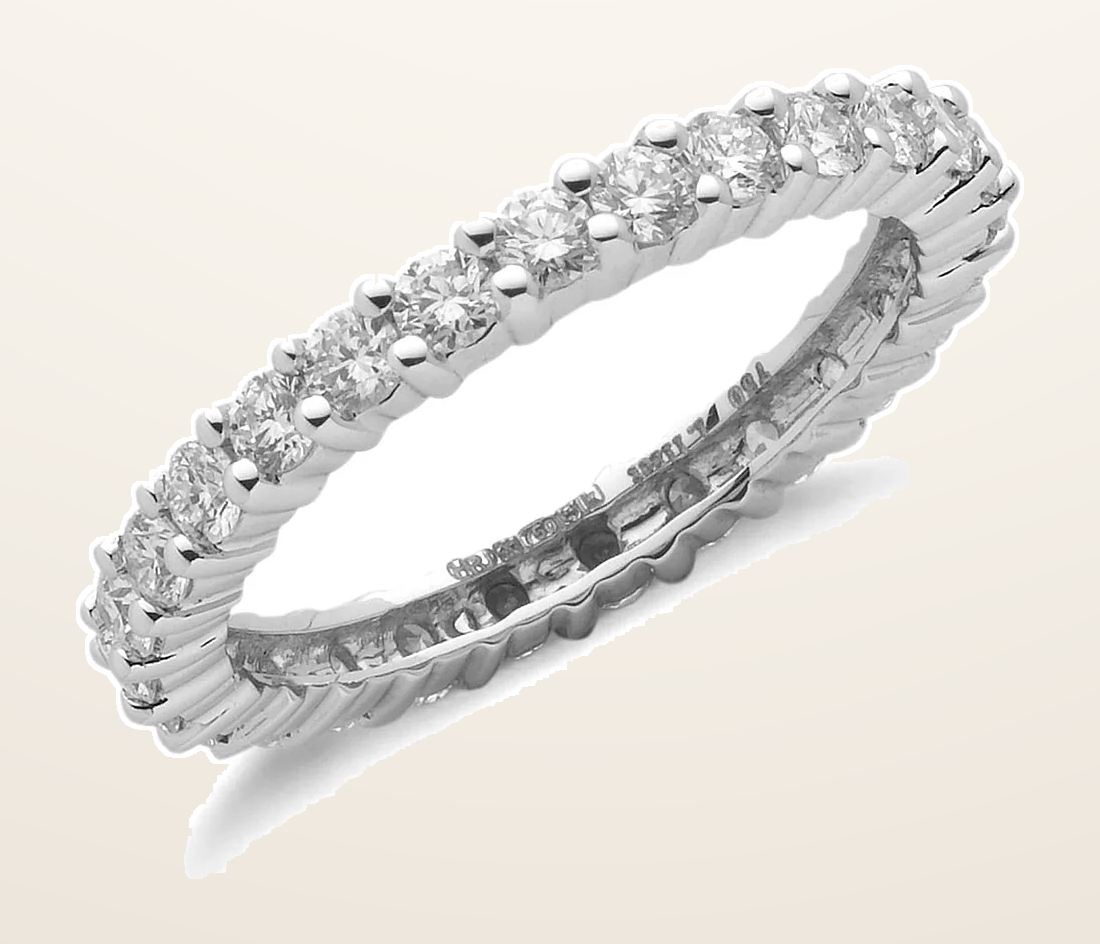 IT_ROLE:detail_crop | 18ct White Gold 1.00ct Full Diamond Eternity Ring