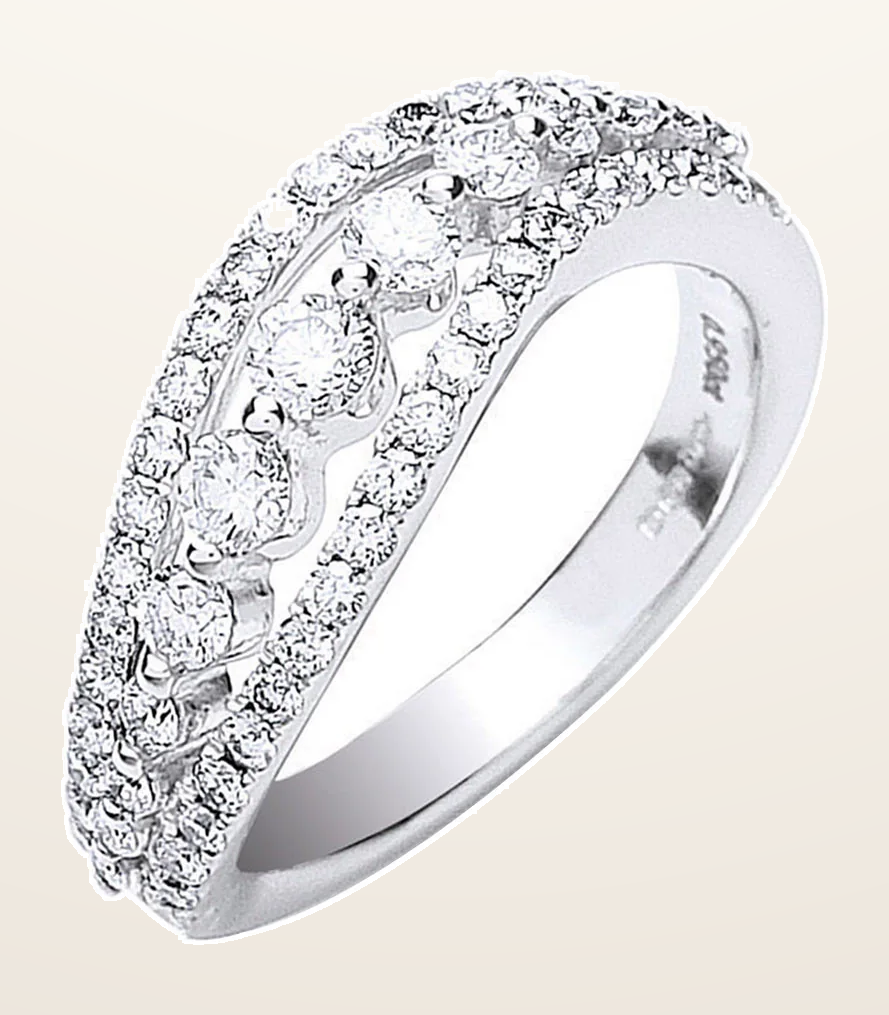 IT_ROLE:detail_crop | 18ct White Gold 1.00ctw Fancy Diamond Ring