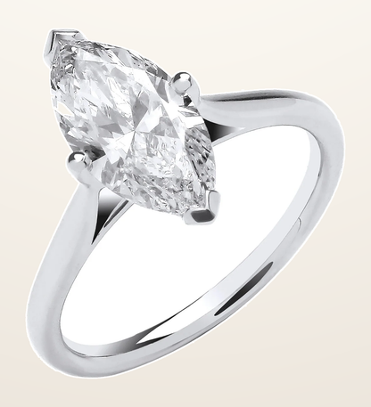 IT_ROLE:detail_crop | 18ct White Gold 2.00ctw Marquise Cut LAB GROWN Diamond Ring IGI Certified