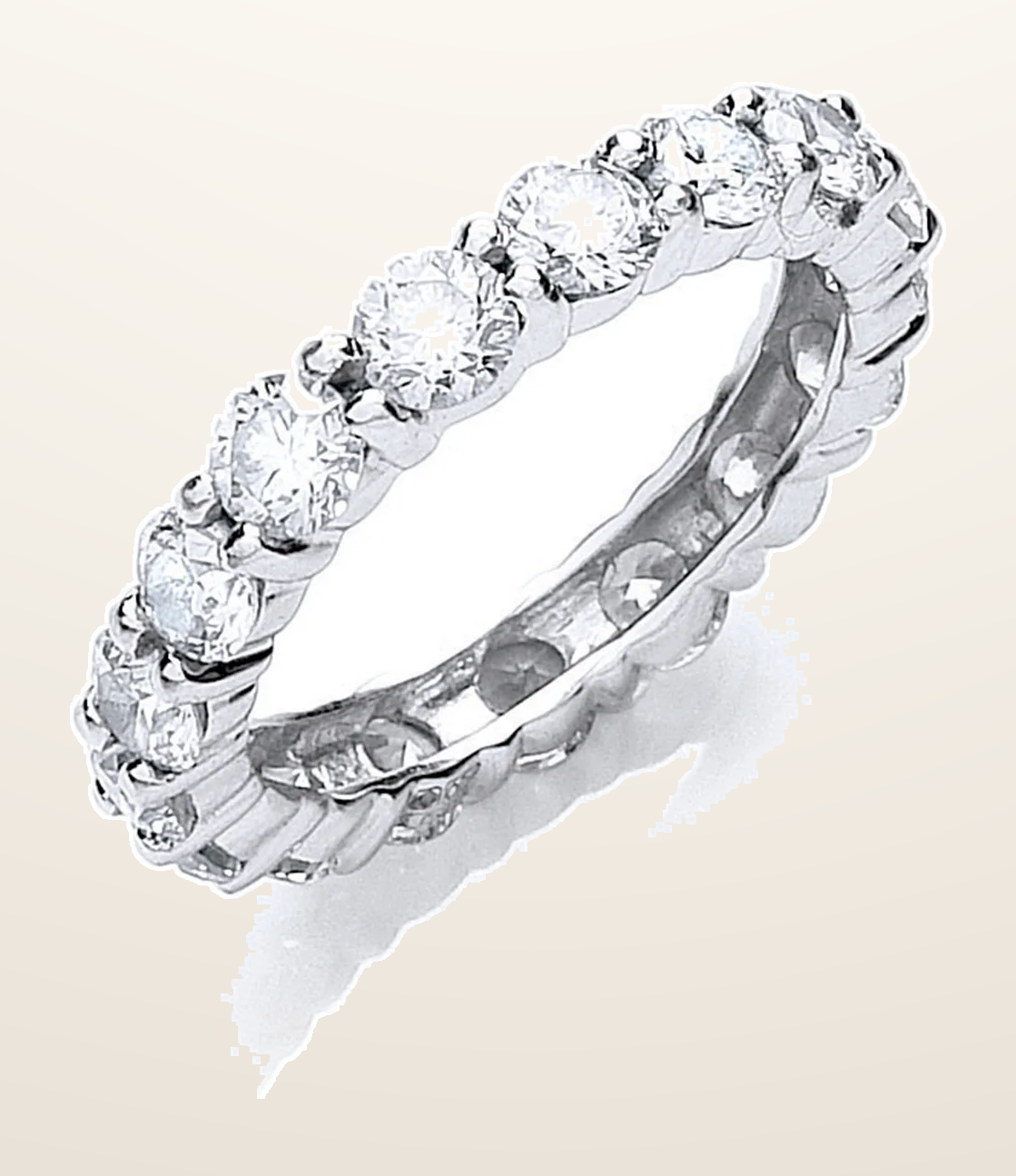 IT_ROLE:detail_crop | 18ct White Gold 3.00ct Full Diamond Eternity Ring