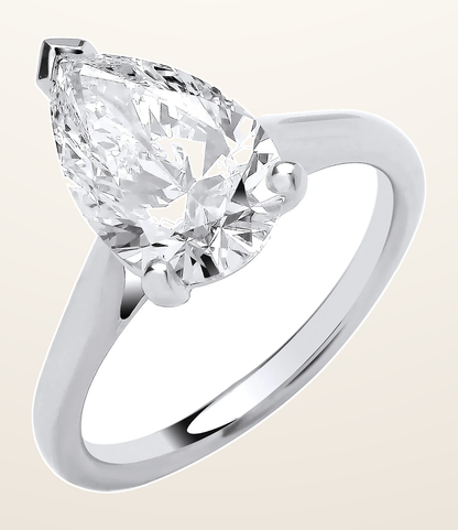 IT_ROLE:detail_crop | 18ct White Gold 3.00ctw Pear Cut LAB GROWN Diamond Ring IGI Certified