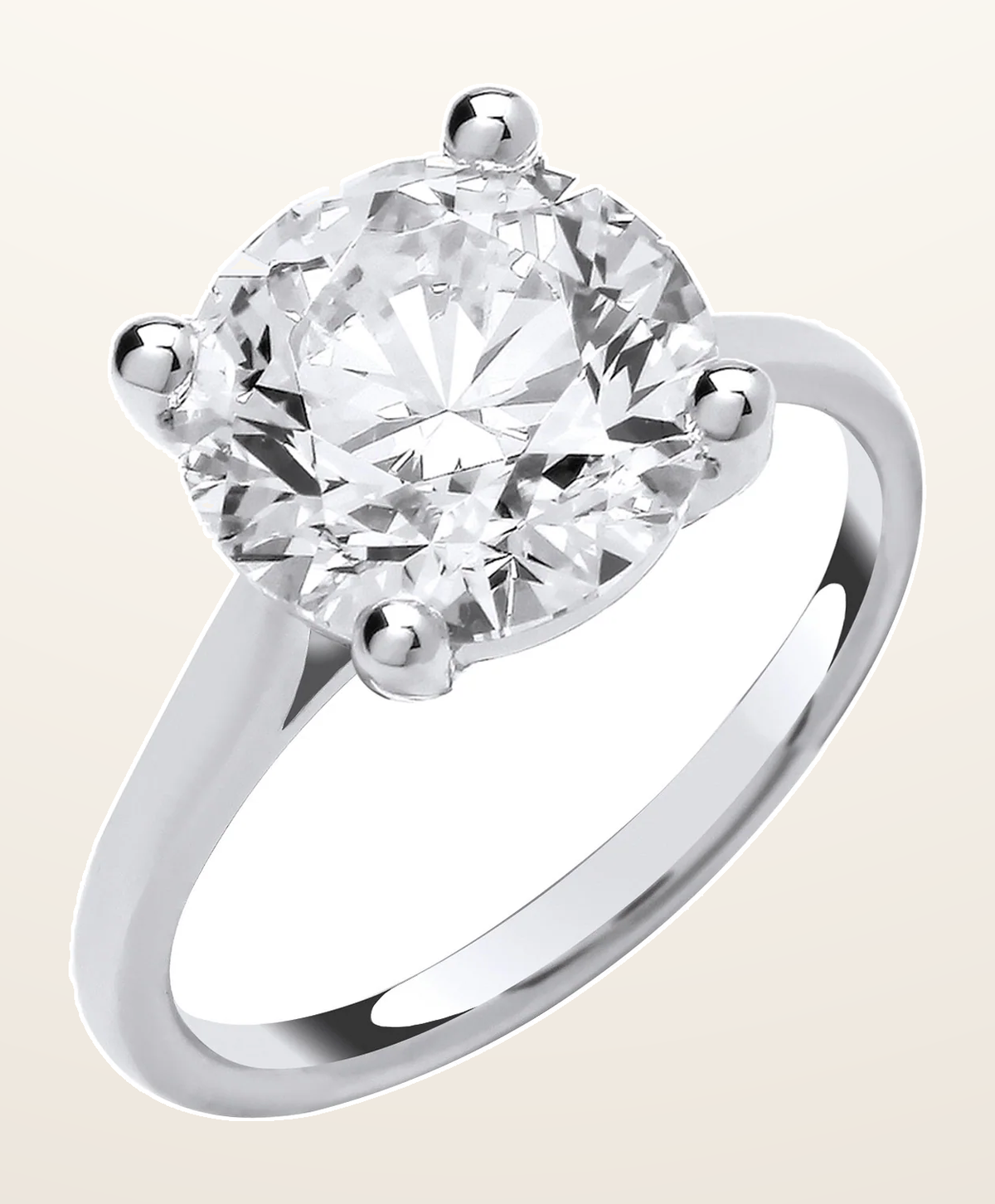 IT_ROLE:detail_crop | 18ct White Gold 4.00ctw Solitaire LAB GROWN Diamond Ring IGI Certified
