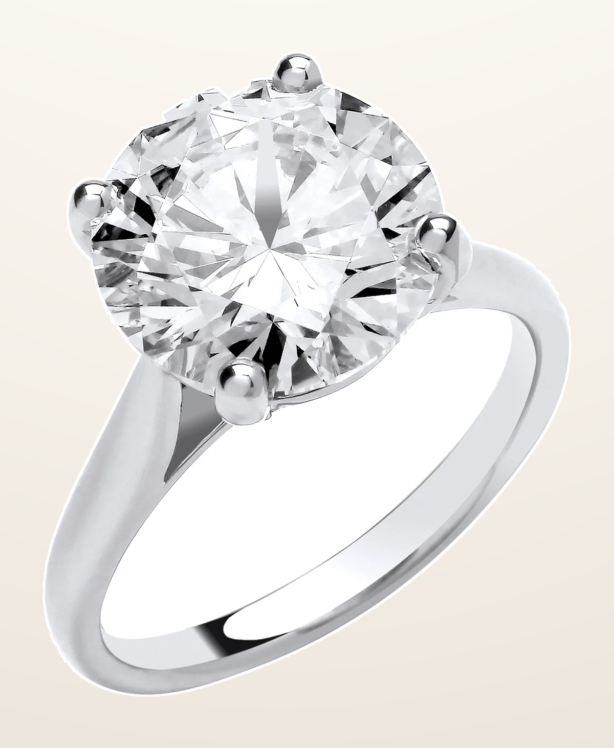 IT_ROLE:detail_crop | 18ct White Gold 5.00ctw Solitaire LAB GROWN Diamond Ring IGI Certified