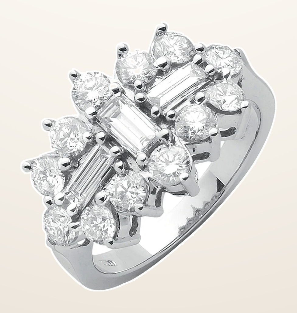 IT_ROLE:detail_crop | 18ct White Gold D.2.00ctw Diamond Boat/Cluster Ring