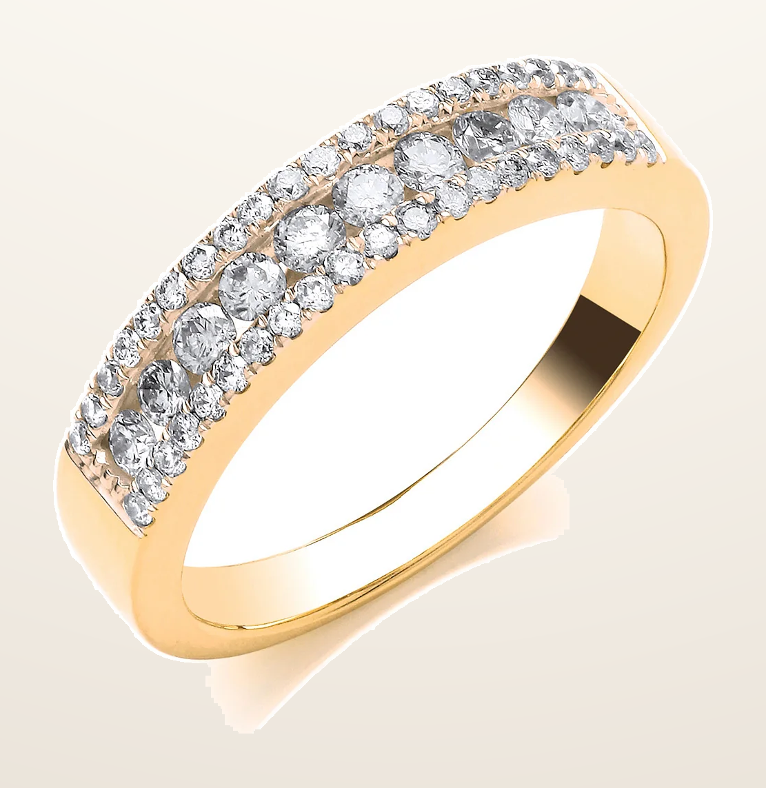 IT_ROLE:detail_crop | 18ct Yellow Gold 0.50ct GH-SI Diamond Half Eternity Ring