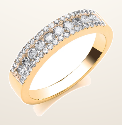 IT_ROLE:detail_crop | 18ct Yellow Gold 0.50ct GH-SI Diamond Half Eternity Ring