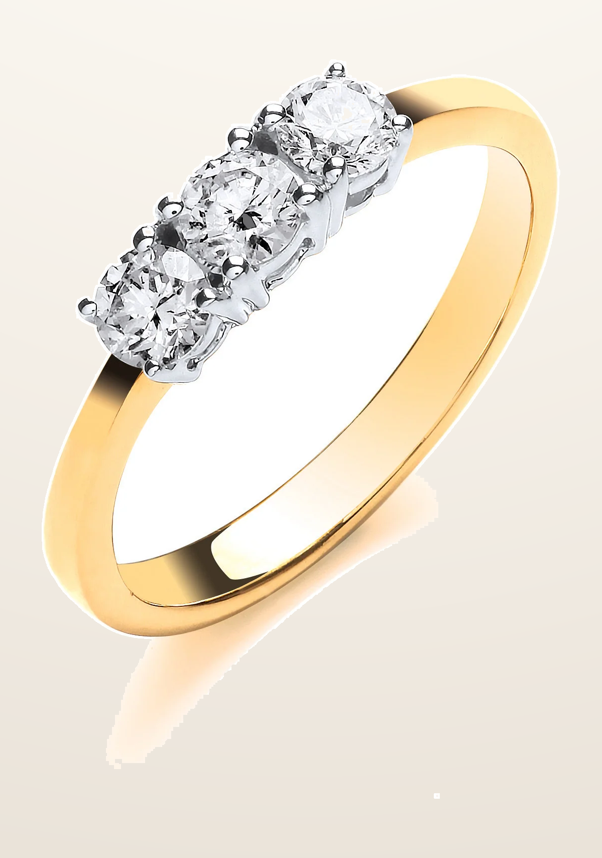 IT_ROLE:detail_crop | 18ct Yellow Gold 0.50ctw Diamond Trilogy Ring