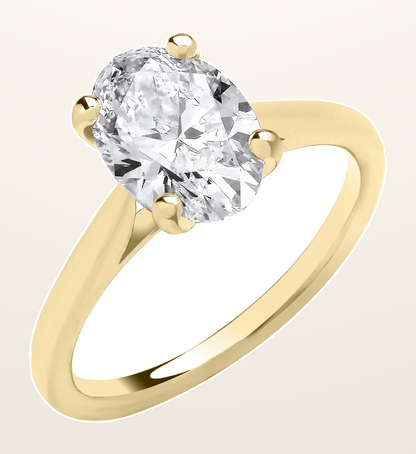 IT_ROLE:detail_crop | 18ct Yellow Gold 2.00ctw Oval Cut LAB GROWN Diamond Ring IGI Certified