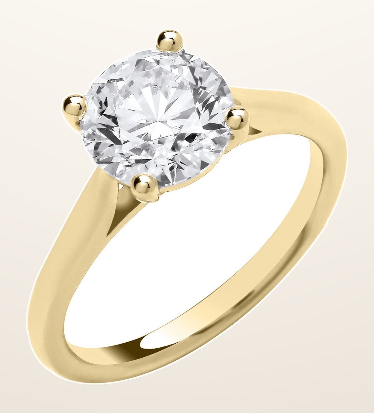 IT_ROLE:detail_crop | 18ct Yellow Gold 3.00ctw Solitaire LAB GROWN Diamond Ring IGI Certified