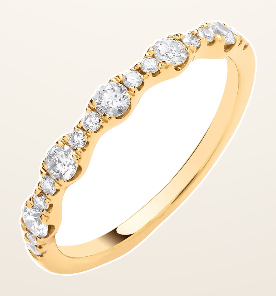 IT_ROLE:detail_crop | 18CT Yellow Gold Half ET Ladies Ring 0.40ctw
