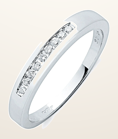 IT_ROLE:detail_crop | 9ct White Gold 0.15ctw Diamond Eternity Ring